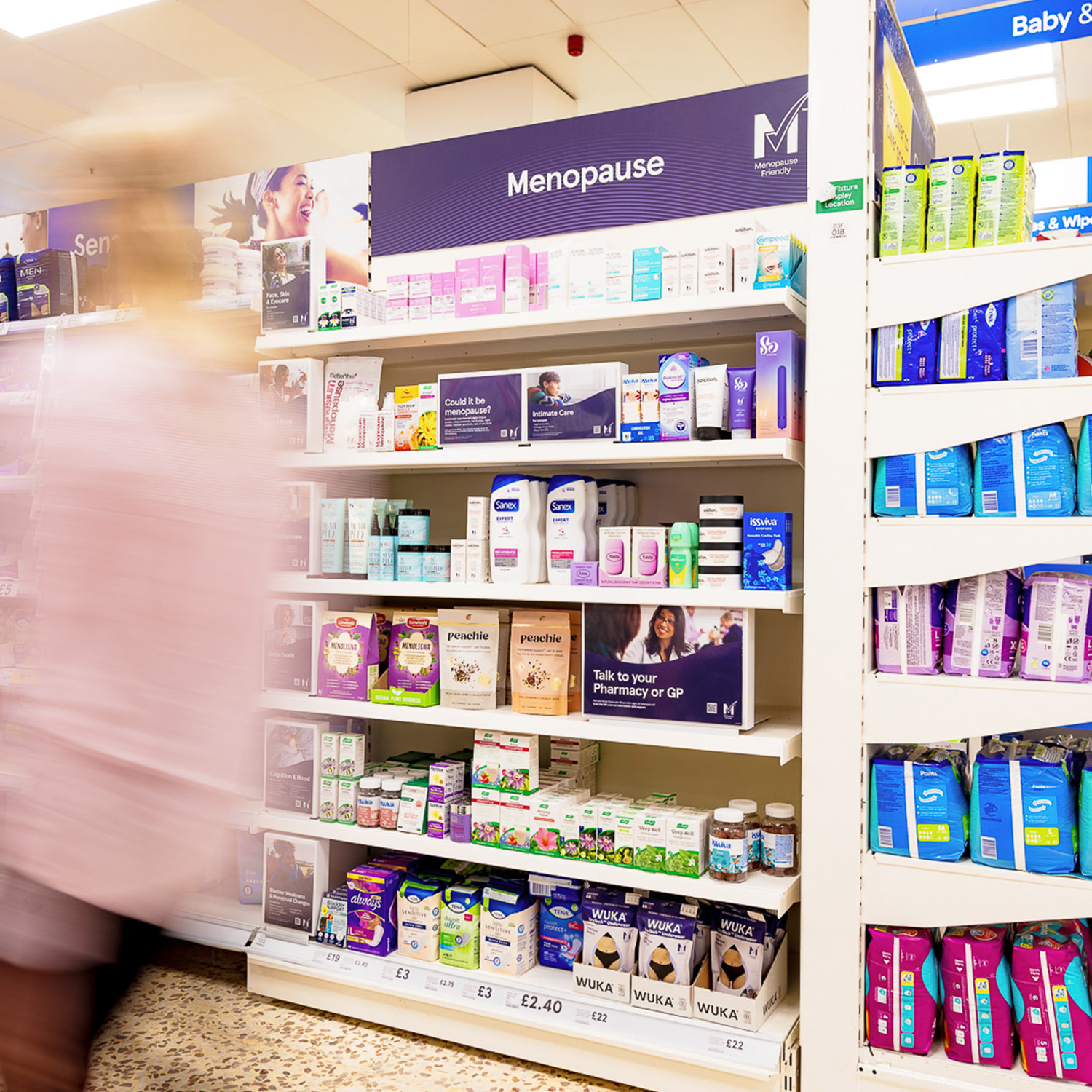Tesco introduces permanent MTick-certified menopause-friendly bay