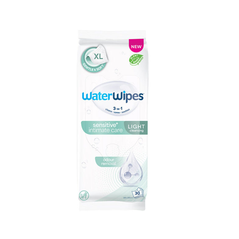 WaterWipes 3 in 1 Sensitive+ Intimate Care Light 30 Wipes