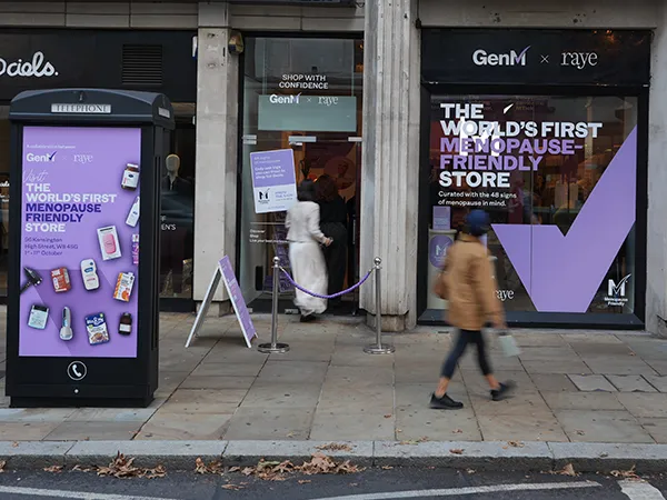 Exterior of the menopause-friendly store on Kensington High Street